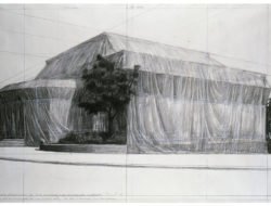 Kunsthalle Bern Packed, Project for 50th Anniversary of the Kunsthalle Bern, Switzerland © Christo 1968